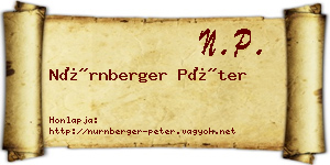 Nürnberger Péter névjegykártya